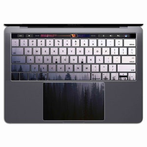 Forest   | MacBook Keyboard Stickers MacBook Keyboard Decal Vinyl Air 11 Pro 13 Grey Mist Haze MS 249