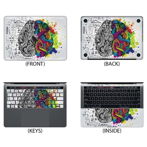 Brain MacBook Skin Left Right Brain MacBook Decal MacBook Sticker Art ...