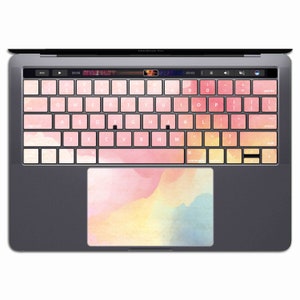 Calcomanía para teclado de MacBook Pro de 13 pulgadas, vinilo rosa pastel, acuarela MS 318