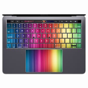 Rainbow MacBook Keyboard Decal |   MacBook Keyboard Stickers Vinyl Pro 13   Spectrum KX 052