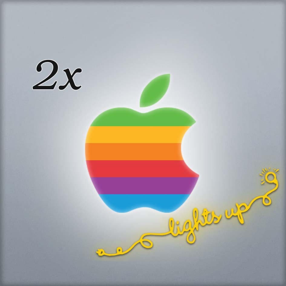 Autocollants logo Apple 2x2 original - MAC OS REPARATIONS