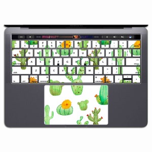 Cactus MacBook Keyboard Decals | Vinyl Sticker | NOT Silicone Cover | Pattern Nature Desert Green MS 371