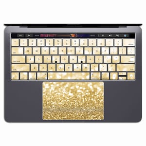 Gold MacBook Keyboard Sticker | Vinyls Glitter MacBook Keypad     Sticker MacBook Pro 13 Air 11 12 15 MS 360