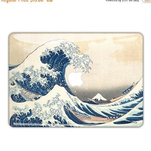 MacBook skin MacBook decal painting MacBook sticker The Great Wave off Kanagawa MacBook Sticker Cover Pro Air Hokusai Art MS 048 image 1