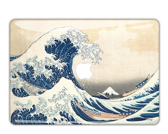 Sticker macbook skin macbook peinture sticker macbook La grande vague au large de Kanagawa macbook Sticker Cover Pro Air Hokusai Art MS 048