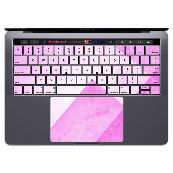 Adesivi tastiera MacBook rosa / decalcomania tastiera MacBook vinile  pastello Pro 13 15 MS 370 -  Italia