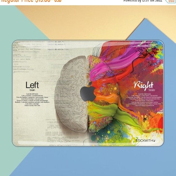 Pittura macbook pelle sinistra destra cervello macbook decalcomania macbook adesivo arte MacBook adesivo copertina creatività macbook pro pelle macbook MS 085