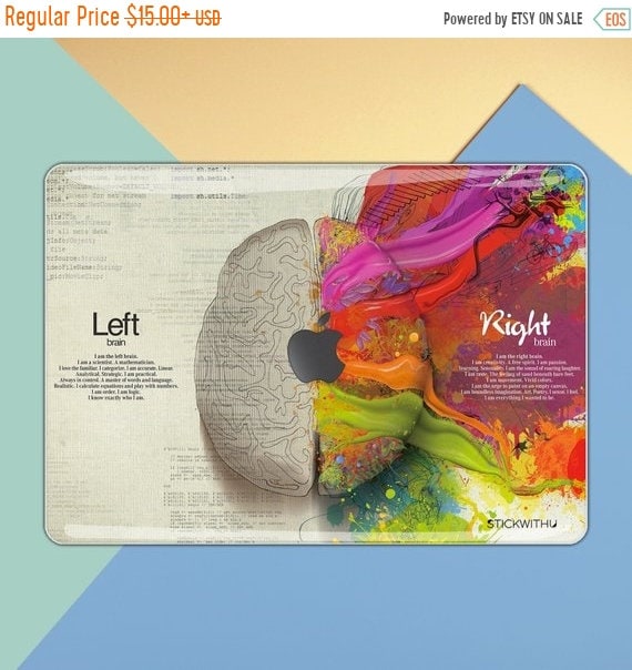 Painting macbook skin left right brain macbook decal macbook sticker …