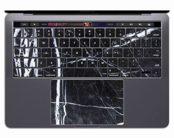 マーブル MacBook キーボードステッカー ビニール MacBook キーパッド ブラック マーブルステッカー MacBook Pro 15 Air 13 MS 317