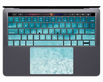ブルーオーシャンMacBookキーボードステッカーウォーターMacBookキーボードデカールウェーブビニールAir 13キーボードKX 117