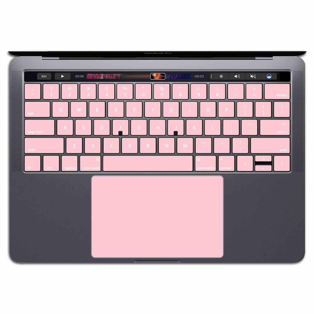 Pastel Pink Keyboard Stickers MacBook Keyboard Decal Decal Pink Vinyl