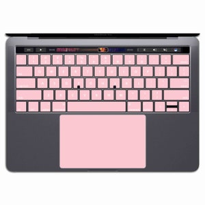 Pastelroze toetsenbordstickers | Sticker sticker toetsenbord MacBook roze vinyl Pro 13 KX 105