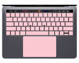 Stickers clavier rose pastel | Sticker pour clavier MacBook, vinyle rose Pro 13 KX 105