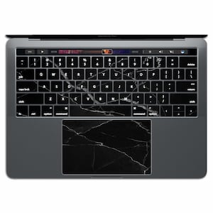 Pegatinas para teclado de MacBook de mármol, calcomanías para teclado de MacBook de mármol negro, MacBook Pro 15, MacBook Air 13, 11 y 12 Stone MS 001