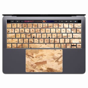 Wood MacBook Keyboard Sticker | MacBook Pro Keyboard Decals MacBook Air Keypad     Sticker MacBook Pro 13 Air 11 15 MS 344
