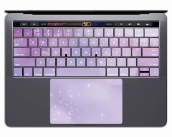 パープル MacBook キーボード デカール | ステッカー ビニール Pro Air キーパッド Retina 13 グリッター MS 358