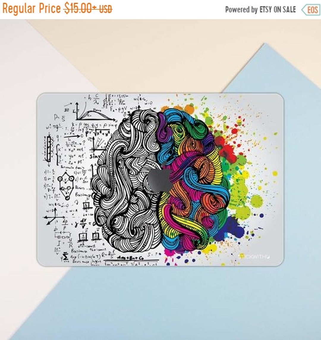 Brain MacBook Skin Left Right Brain MacBook Decal MacBook Sticker Art ...