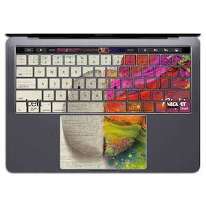 MacBook Keyboard Stickers Left Right Brain MacBook Keyboard Decal Rainbow   Vinyl   KX 113
