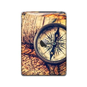 Reise Weltkarte iPad Skin Sticker Kompass iPad Case vintage Map iPad Aufkleber iPad Air iPad Pro 9.7 12 IS 117