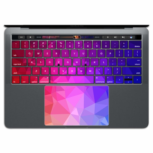 MacBook Keyboard Decal MacBook Keypad Stickers Low Poly Art Texture Key Decals   Geometric Pattern MacBook Air 13 MS 012
