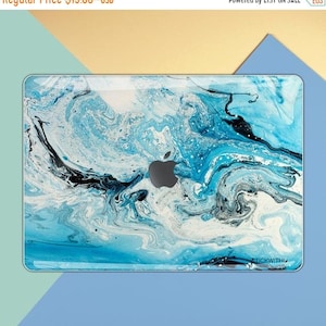 Marble MacBook skin Blue MacBook decal marble macbook Sticker Cover macbook pro macbook air Abstract macbook sticker decal   15 MS 054