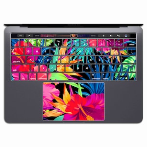 Flower MacBook Keyboard Stickers | MacBook Keyboard Decal Air   Vinyl Pro 13 Keyboard Tropical MS 031