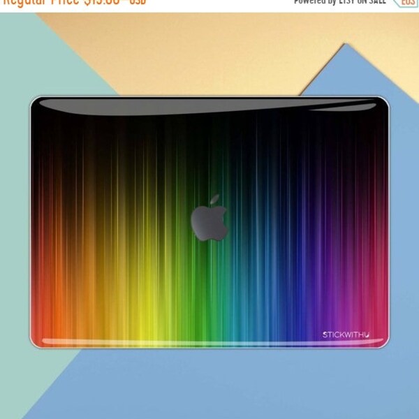Regnbågsfärgat MacBook-skinn MacBook-klistermärke med omslag MacBook-skinn Abstrakt MacBook-klistermärke Mönster MacBook-dekalklistermärke 12 15 MS 011