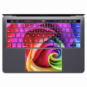 MacBook Keyboard Stickers Rainbow MacBook Keyboard Decal Flower   Vinyl Pro 13   MS 208