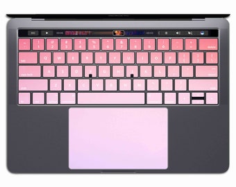 パステルピンク | MacBook キーボードステッカー MacBook キーボードデカール Pro ビニール Air 13 ピンクグラデーション KX 141