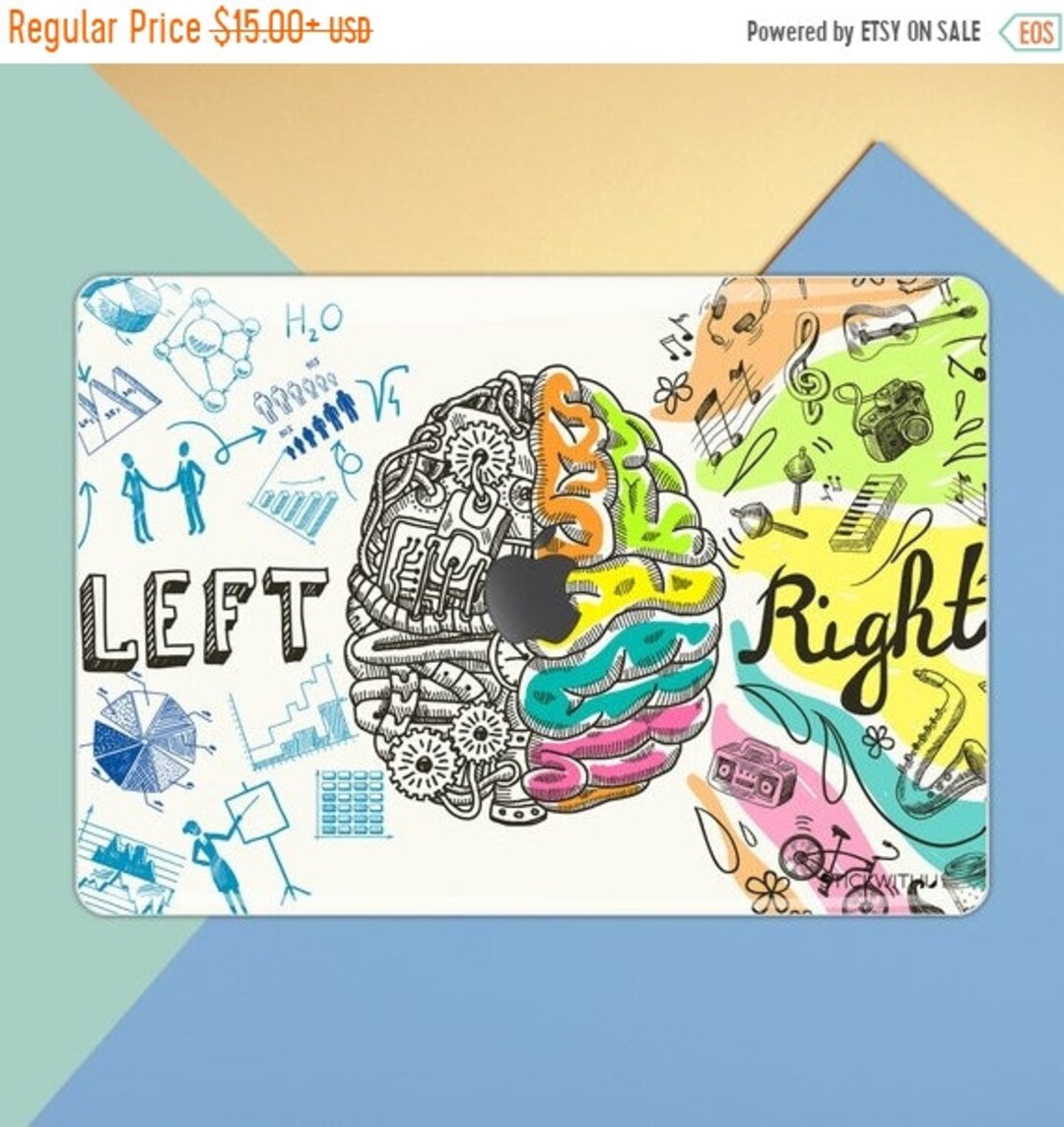 Painting MacBook Skin Left Right Brain MacBook Decal MacBook Sticker ...