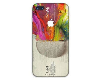 Painting iPhone Skin Left right brain iPhone Sticker  creativity iPhone Decal art iPhone 7 8 plus iPhone 10 x 6s 6 plus 5 5s SE PS 085