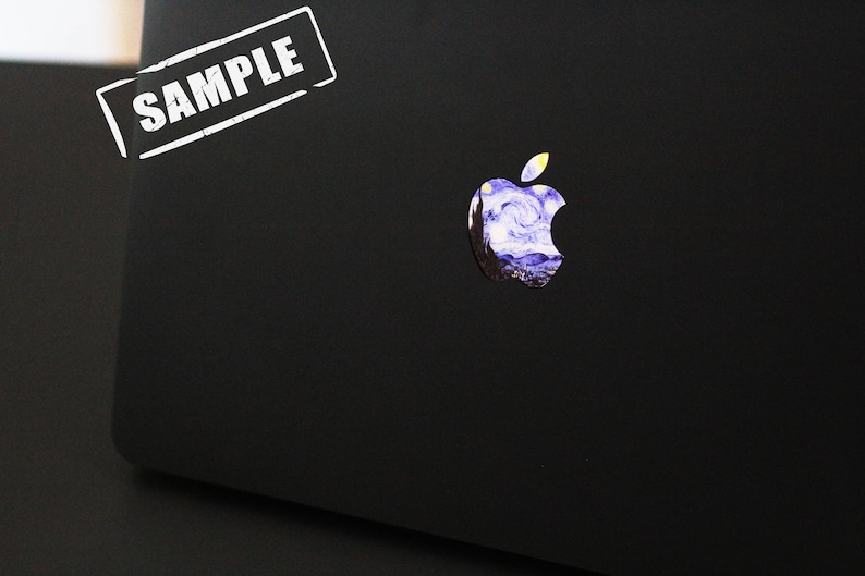 Apple Macbook Decal Apple Logo Macbook Sticker GLOWING Rainbow Etsy