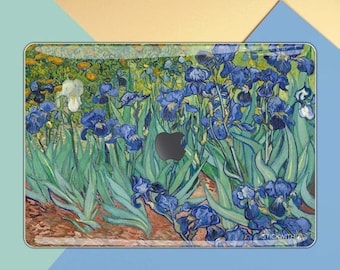 花柄のMacBookスキン、MacBookデカール、絵画風MacBookステッカー、Retina MacBookステッカーカバー、MacBook Air、フィンセント・ファン・ゴッホ「アイリス」MS 131