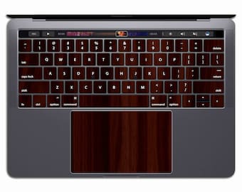 木製 MacBook キーボードステッカー 木製 MacBook キーボード デカール ビニール Pro 13 Air 11 MS 024
