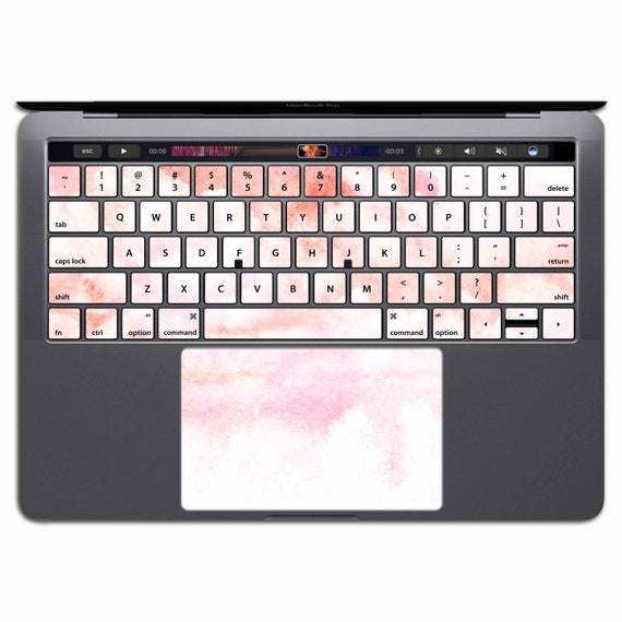 Autocollants clavier MacBook rose Sticker clavier MacBook pastel