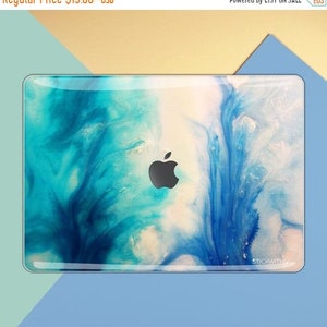Marble macbook decal Blue watercolor macbook sticker stone macbook skin blue MacBook Sticker Cover macbook pro skin macbook air MS 093