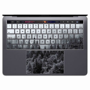 Black Forest   Grey MacBook Keyboard Stickers White MacBook Keyboard Decal Vinyl Air 13 Nature MS 053