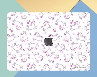 ユニコーン MacBook スキンシール | ピンク MacBook ステッカーカバー MacBook ステッカー MacBook デカール Air 11 Retina 13 ラップトップスキン 12 15 パープル MS 349