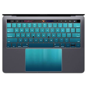 Blue MacBook Keyboard Stickers | MacBook Keyboard Decal Gradient   Vinyl Pro 13   KX 047