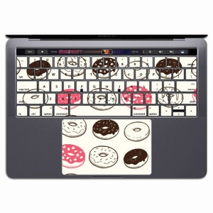 Donut MacBook Keyboard Sticker | Vinyls Pattern MacBook Keypad     Sticker MacBook Pro 13 Air 11 Food MS 336