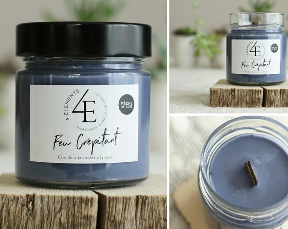 Fire Crepitant candle wick wood fire crackling wood wick candle. Wood fire (with Purolator 2 days delivery)