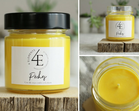 Peaches, Soy Candle peaches candle (Purolator fast delivery 2 days)