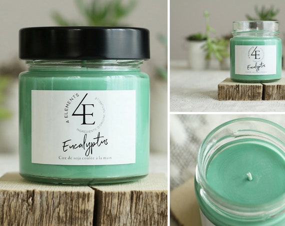 eucalyptus, eucalyptus candle candle, soy wax, soy candle (with Purolator 2 days delivery)