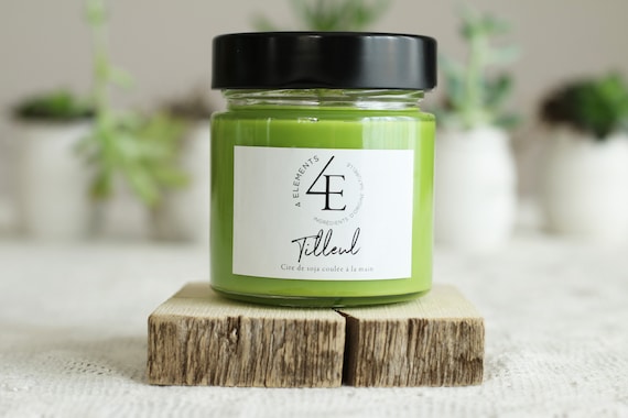 lime-soy candle-soy candle basswood linden Soy Candle (delivery fast Purolator 2 days)