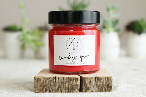 Spicy Cranberry craneberries Soy Candle (delivery fast Purolator 2 days)