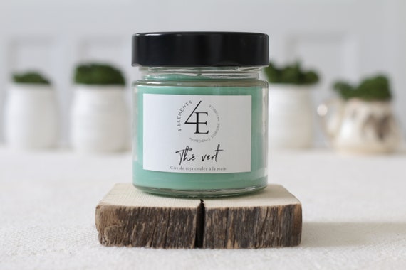 Green tea, green tea candle candle, soy wax, soy wax (delivery fast Purolator 2 days)