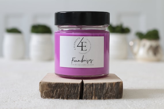 Raspberries, raspberry, soybeans, soy candle candle (delivery fast Purolator 2 days)
