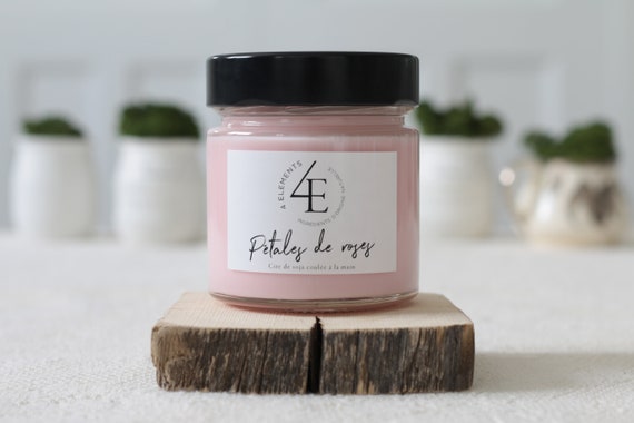 rose petal, rose petals, soy wax, soy wax, candle, candle (delivery fast Purolator 2 days)