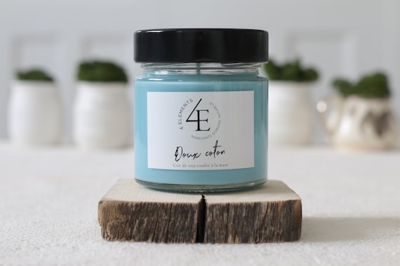 soft, clean fresh cotton candle soy wax, soy wax candle, blue cotton powder, powder blue (delivery fast Purolator 2 days)