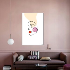 Pop girl | Printable art | Digital download | Line art | Wall art